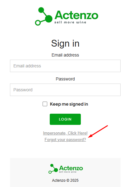 Forgot password