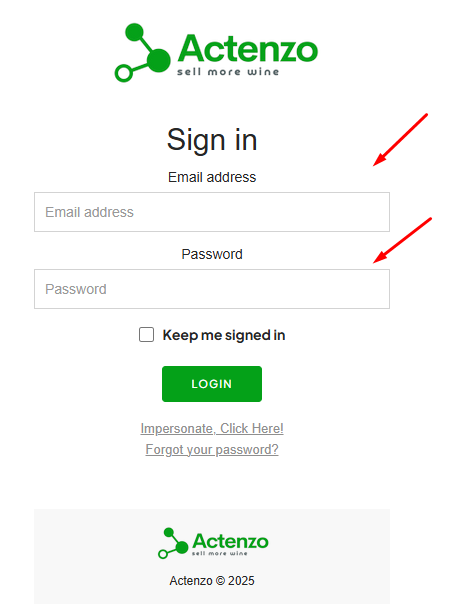 Log in